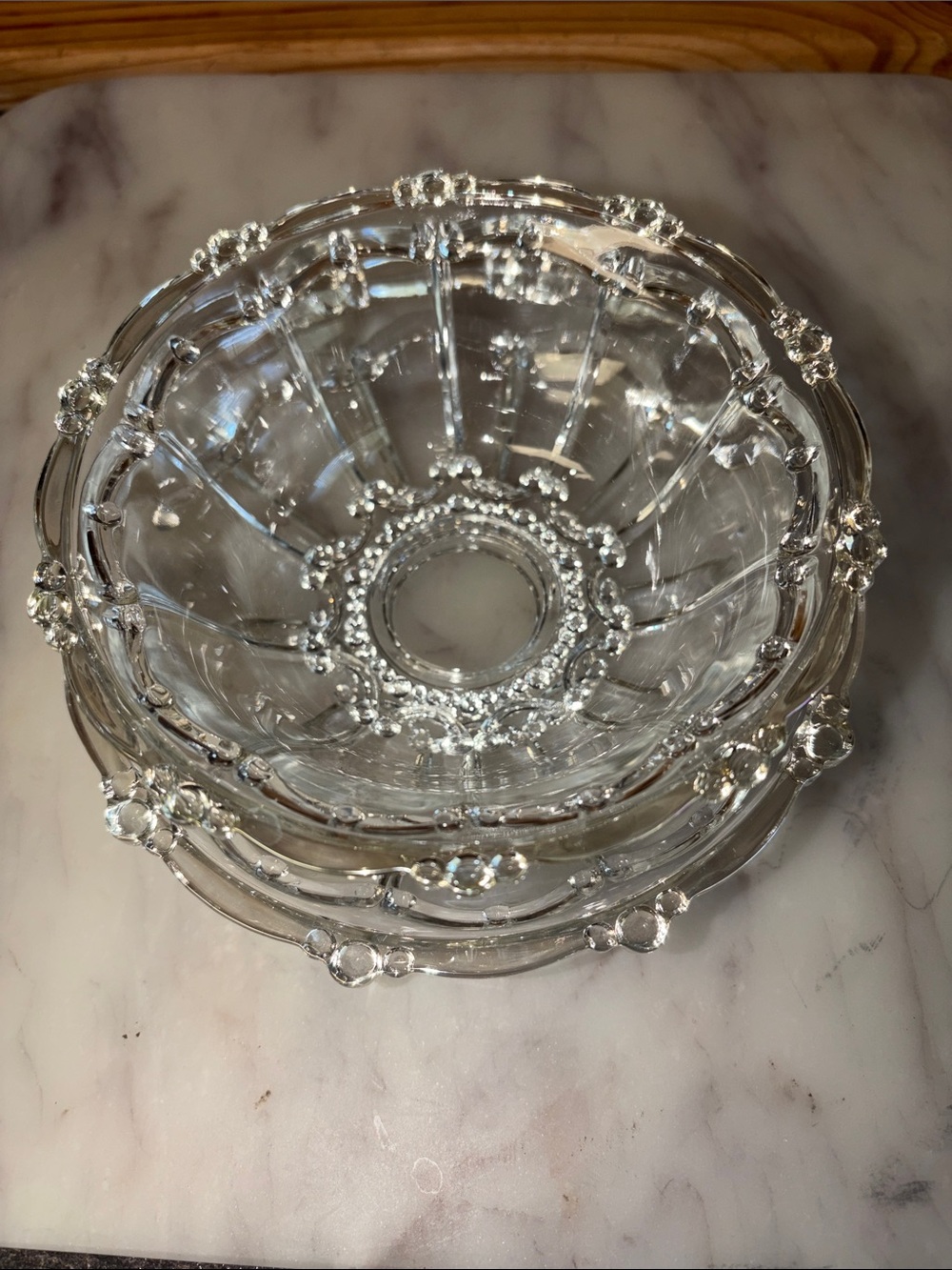 Clear Glass Decorative Bowl Set